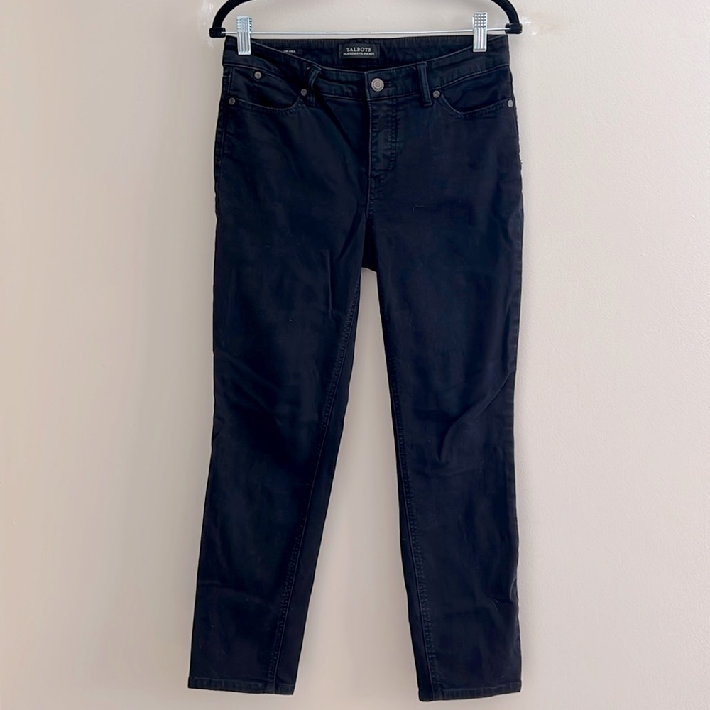 Talbots Jeans High-Waist Straight-Leg Jeans - Black - Curvy Fit